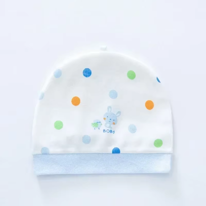 Soft Infant Beanies Caps Baby Hat Cartoon Bear Boneless Muslin Hat Newborn Headwear Windproof Spring Hat 0-3M Baby Hats