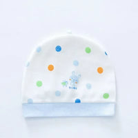 Soft Infant Beanies Caps Baby Hat Cartoon Bear Boneless Muslin Hat Newborn Headwear Windproof Spring Hat 0-3M Baby Hats