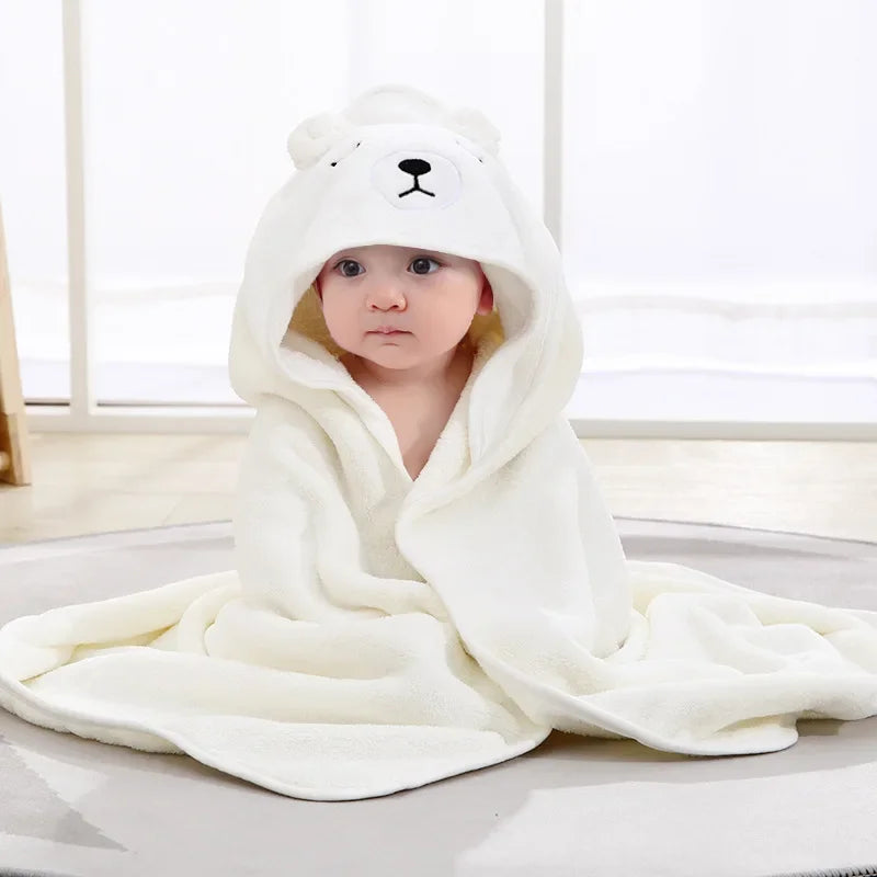 Cartoon Baby Bath Towel Elephant Style Swaddle Baby Newborn Blanket