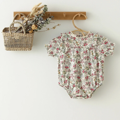 Spring Baby Girl Rompers Floral Baby Outfits Cotton Newborn Baby Jumpsuit Baby Girl Summer Clothes