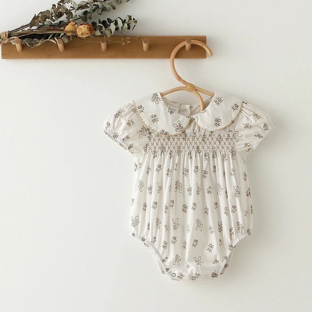 Spring Baby Girl Rompers Floral Baby Outfits Cotton Newborn Baby Jumpsuit Baby Girl Summer Clothes