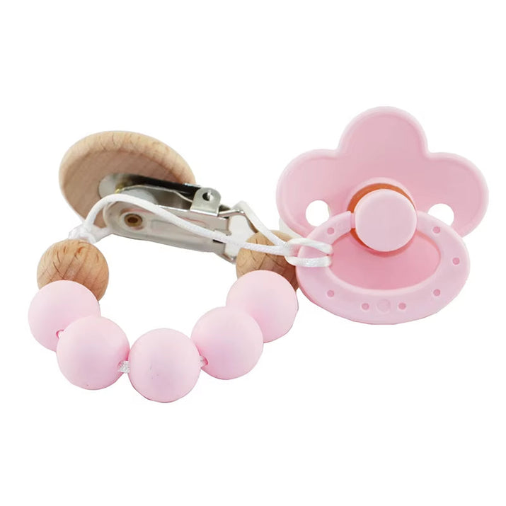 Silicone Bead Pacifier Set