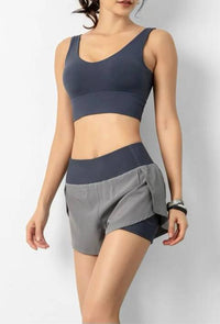 Women Sportswear Double-Deck Shorts
