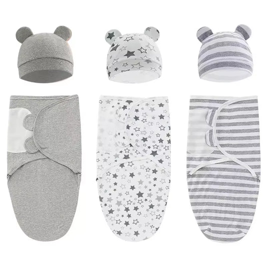 1/2Pcsbabies Sleeping Bags Newborn Baby Cocoon Swaddle Wrap Envelope 100%Cotton 0-6 Months Baby Blanket Swaddling Wrap Sleepsack