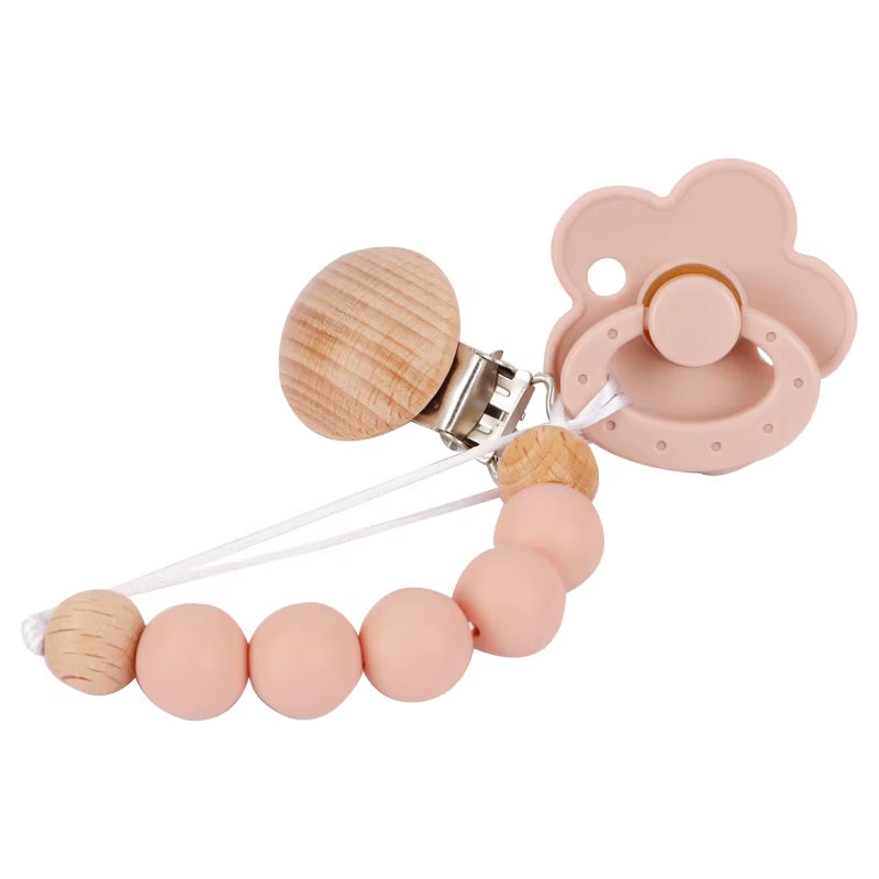 Silicone Bead Pacifier Set