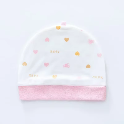 Soft Infant Beanies Caps Baby Hat Cartoon Bear Boneless Muslin Hat Newborn Headwear Windproof Spring Hat 0-3M Baby Hats